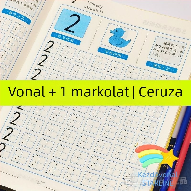 Pinyin és a számok követése gyerekeknek: íráskészség-tréning pontmátrixos kontrollal és radikál gyakorlatok