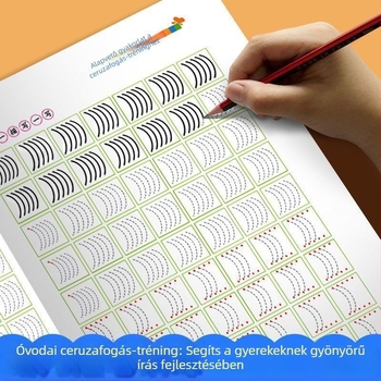 Óvodásoknak szóló Pontmátrixos tollirányítási edzés — írásgyakorlatok alapvető vonásokkal és Pinyin