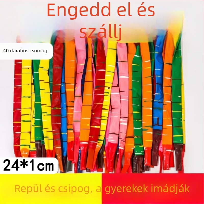 40 darabos készlet gyerekeknek, repülő rakéta lufikkal, amelyek repülnek és sípolnak