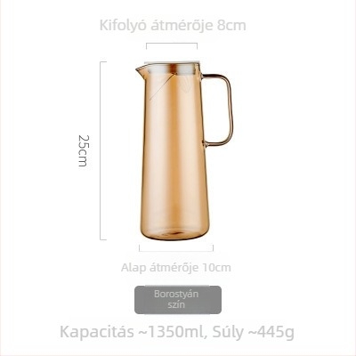 Átlátszó boroszilikát üveg teáskanna és hideg víz palack készlet, nagy kapacitású