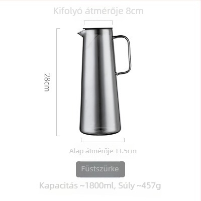 Átlátszó boroszilikát üveg teáskanna és hideg víz palack készlet, nagy kapacitású