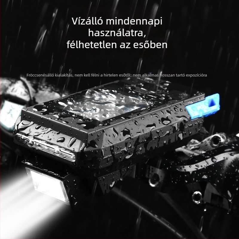 Új vezeték nélküli kerékpár számítógép kürttel és első lámpával, rögzítő pánttal, multifunkcionális felszerelés