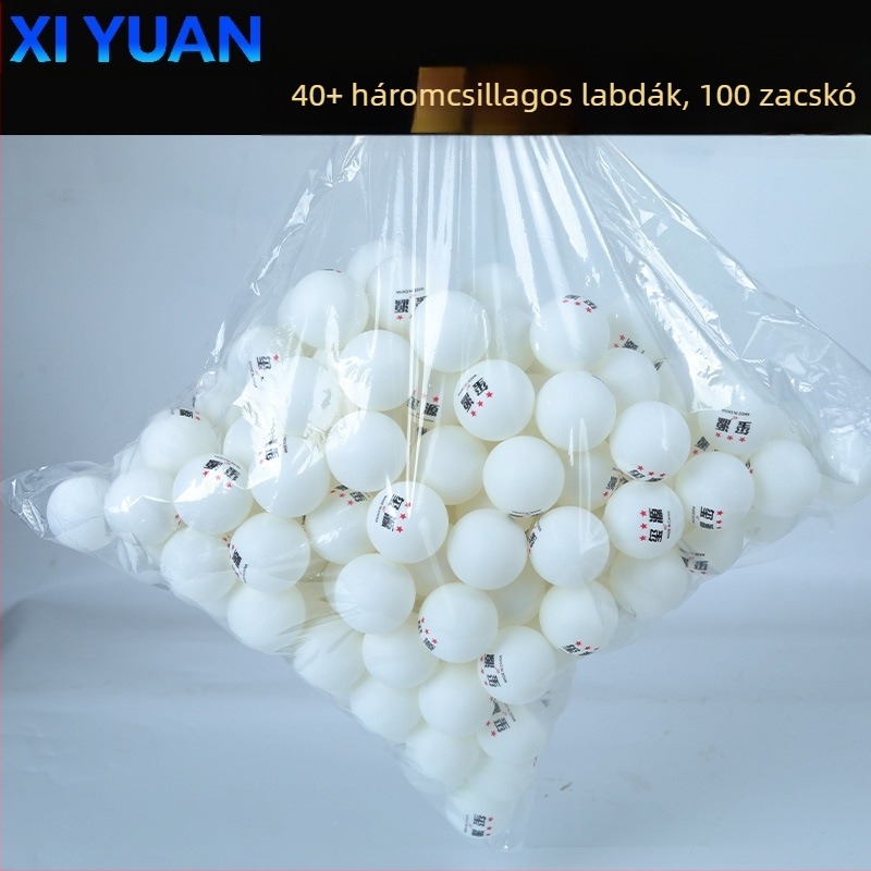 ABS 3 csillagos asztalitenisz-labdák, 40 mm, edzésre és versenyekre, 100 darabos csomag, gépi adogatáshoz