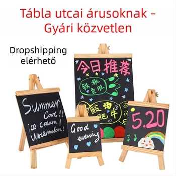 Fából készült fekete táblák standokhoz, kreatív dekoráció tej-tea üzletekhez, éttermekhez és bárokhoz, vintage írható táblák