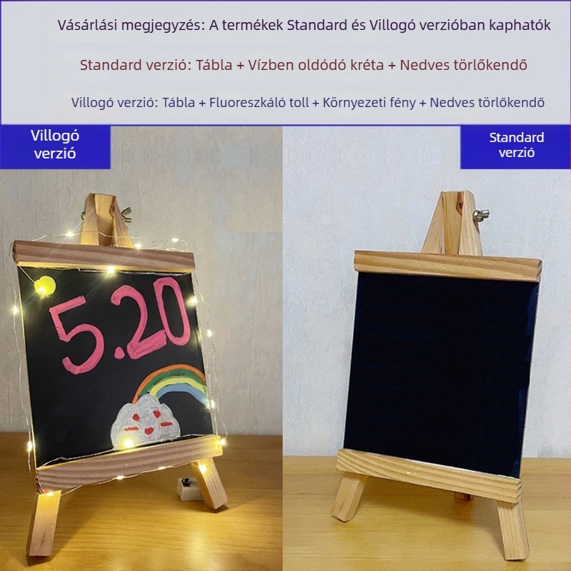 Fából készült fekete táblák standokhoz, kreatív dekoráció tej-tea üzletekhez, éttermekhez és bárokhoz, vintage írható táblák