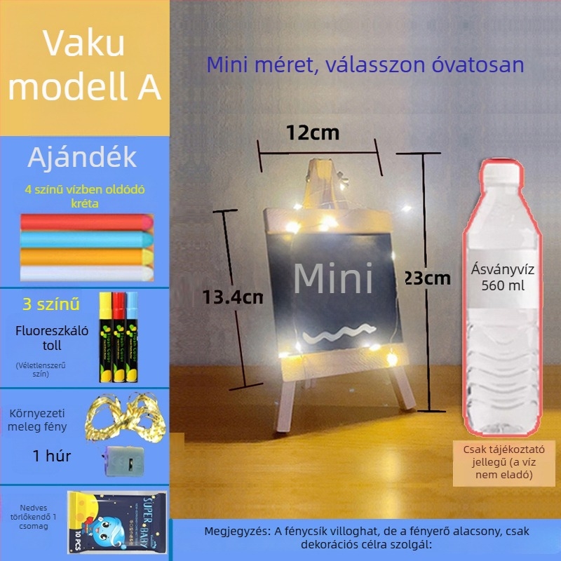 Fából készült fekete táblák standokhoz, kreatív dekoráció tej-tea üzletekhez, éttermekhez és bárokhoz, vintage írható táblák