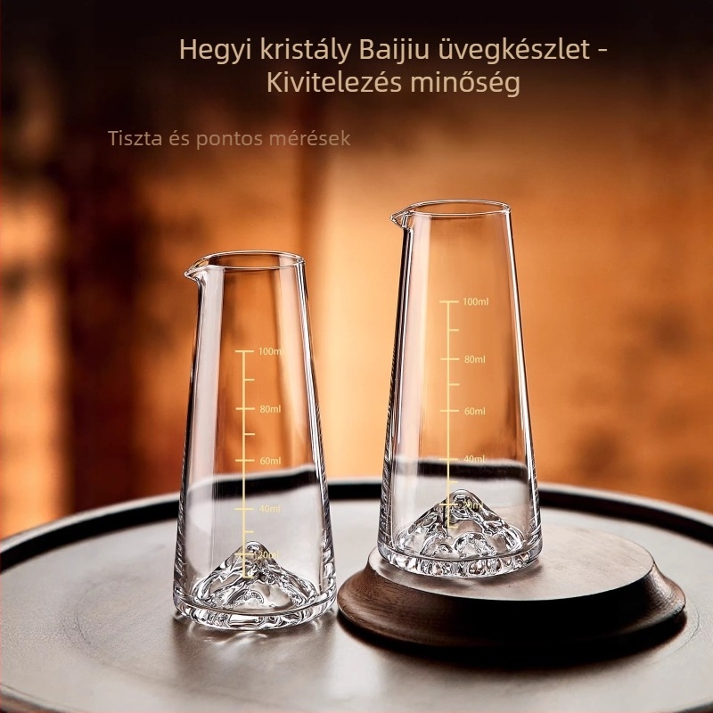 Kristály bordekanter mérő-skálával, otthoni és üzleti használatra