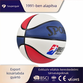 SPORON kék gumi kosárlabda, méretek 5/6/7, iskolai edzéshez
