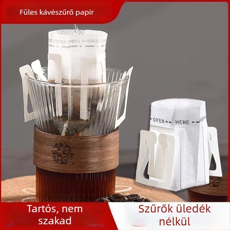 Importált nemszövött textilből készült kávéfilter zacskók kézi készítéshez