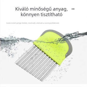 Rozsdamentes acél burgonya szeletelő hullámos pengével – szeleteket és csíkokat vág, zöldségekhez