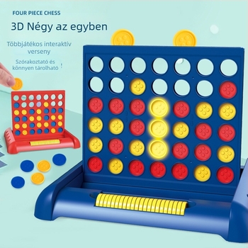 3D Négy a Sorban – oktató, két játékos társasjáték gyerekeknek