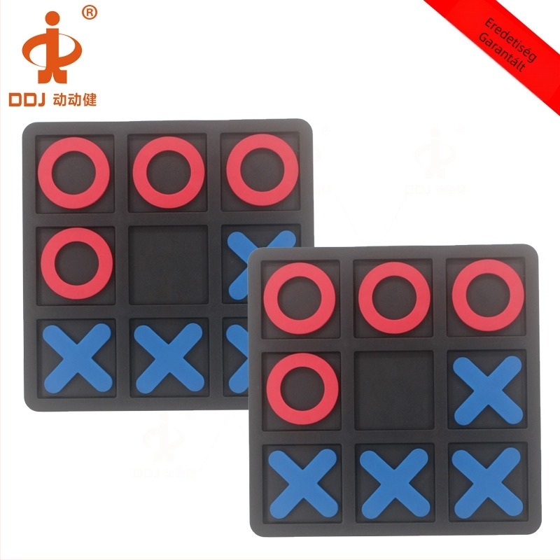 Gyermekeknek készült oktatási Tic-Tac-Toe játék — interaktív, korai fejlesztés, környezetbarát műanyag, 2 darabos készlet