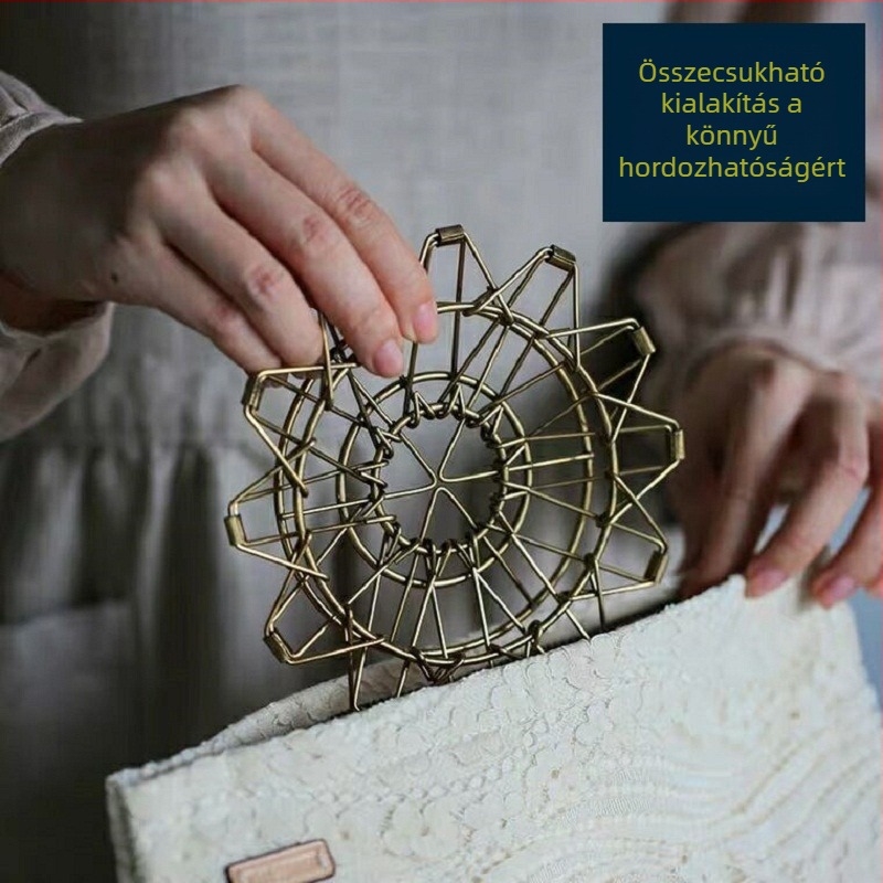 Összecsukható rozsdamentes acél V60 kávéfilter tartó, kempingezéshez