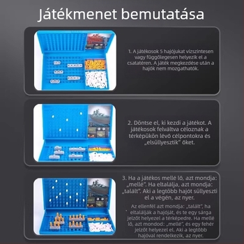 Tengeri Csata Sakk: Kétjátékos Hadihajók – Szülő-gyermek Interaktív Oktató Társasjáték Gyerekeknek