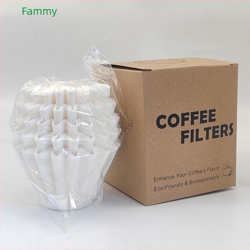 Pour-over kávéfilter papír, tál alakú filter, origami stílusú filteres kupa, hullámzó virágos mintával, fa cellulóz papír, természetes szín, méret 155×45 mm