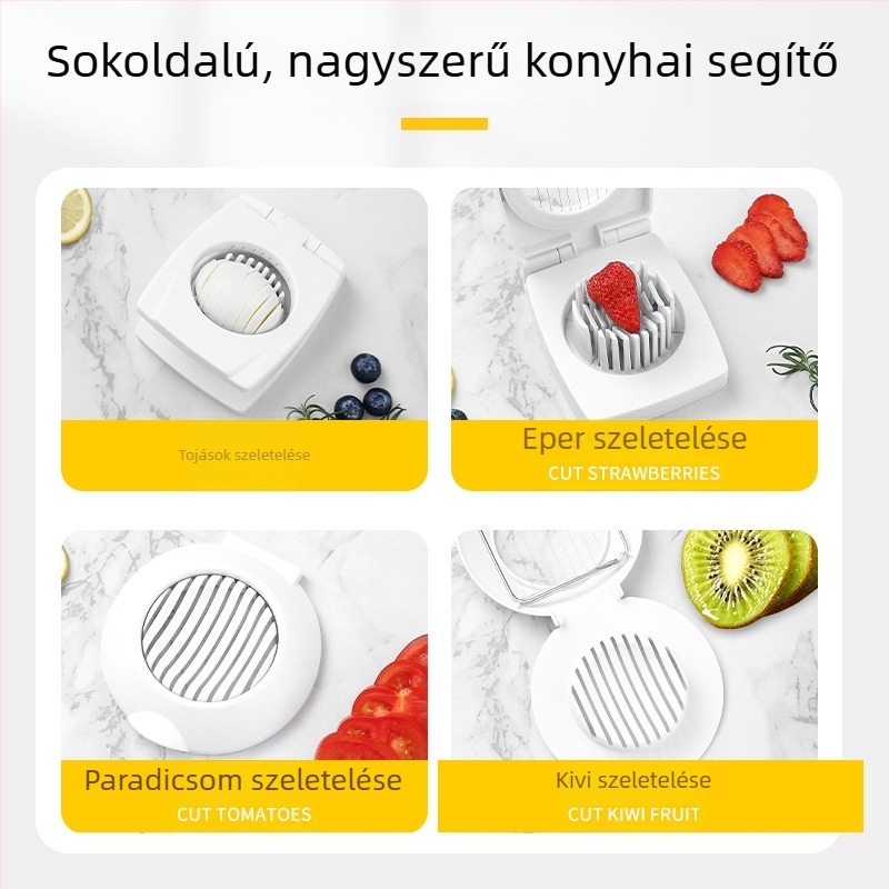 Otthoni többfunkciós tojásvágó rozsdamentes acélból