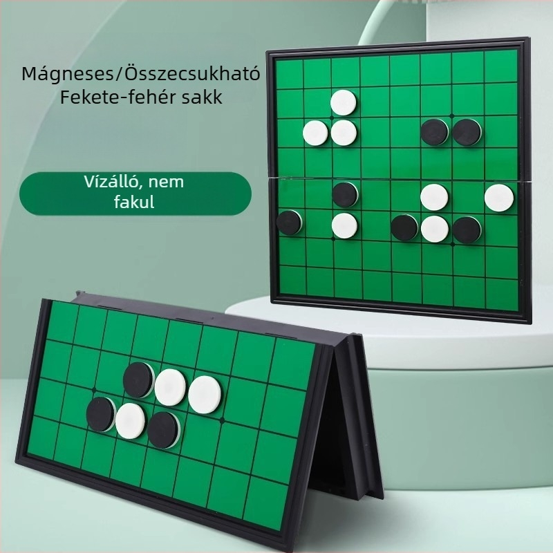 Mágneses hajtogatható sakk-szerű oktatójáték 3–6 éveseknek, szülő-gyermek asztali játék