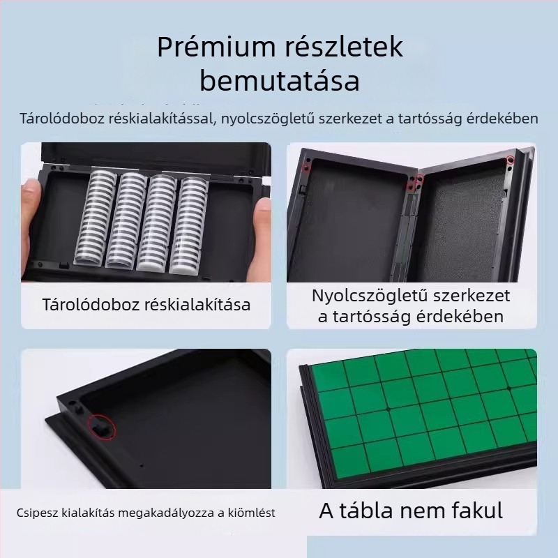 Mágneses hajtogatható sakk-szerű oktatójáték 3–6 éveseknek, szülő-gyermek asztali játék