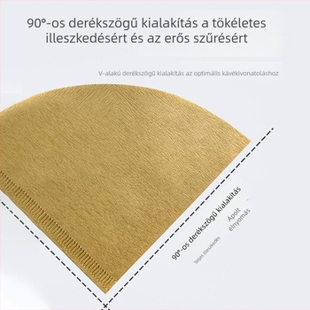 40 darab kávéfilter papír, japán fa cellulóz, természetes fehér, kézzel készített kávéhoz