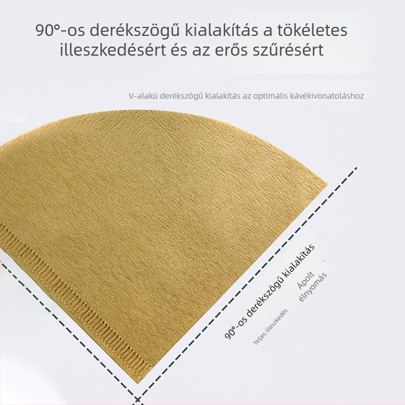 40 darab kávéfilter papír, japán fa cellulóz, természetes fehér, kézzel készített kávéhoz