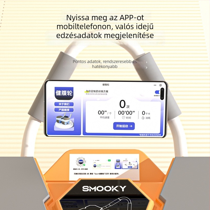 Négykerekű hasizom görgő automatikus visszapattanással – otthoni használatra szánt edzőeszköz