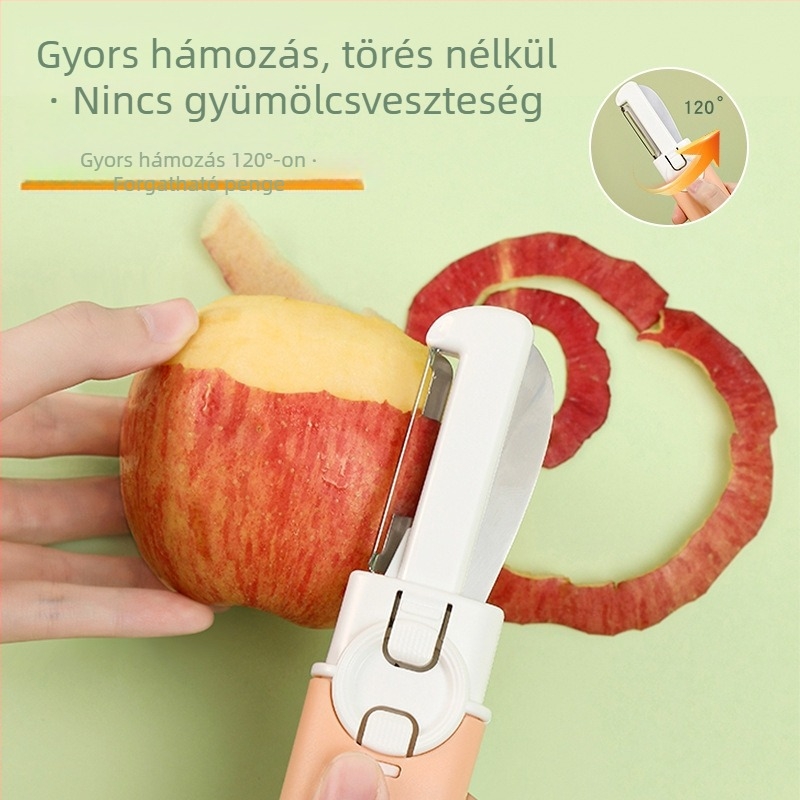 Kétfejű gyümölcs-hámozó kés – hordozható, többfunkciós peeling eszköz készlet