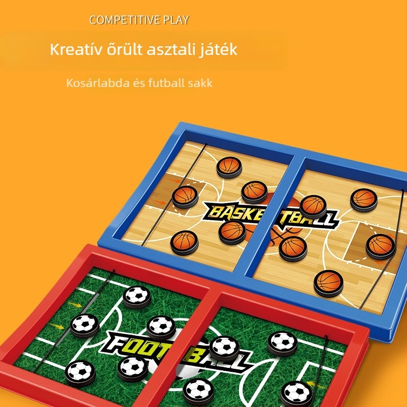 Kétfős interaktív asztali játék: futball és kosárlabda, sakk elemekkel – oktatási ajándék