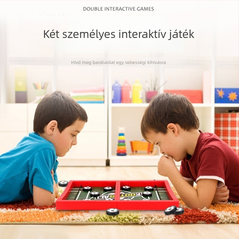 Kétfős interaktív asztali játék: futball és kosárlabda, sakk elemekkel – oktatási ajándék