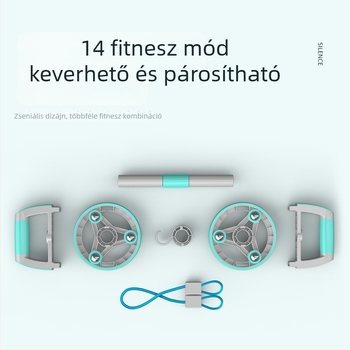 Új többfunkciós hasizomkerék kettős kerékkel, hordozható edző otthonra