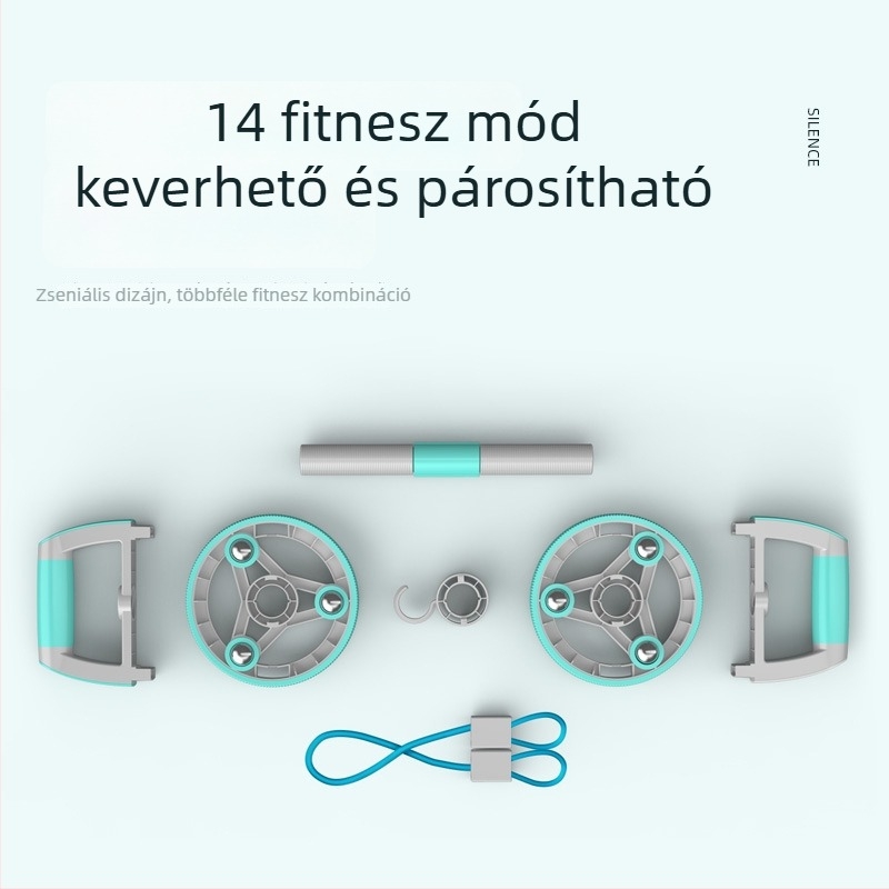 Új többfunkciós hasizomkerék kettős kerékkel, hordozható edző otthonra