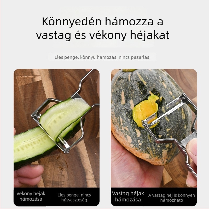 Rozsdamentes acél zöldséghámozó és burgonyahámozó – konyhai eszköz otthoni használatra