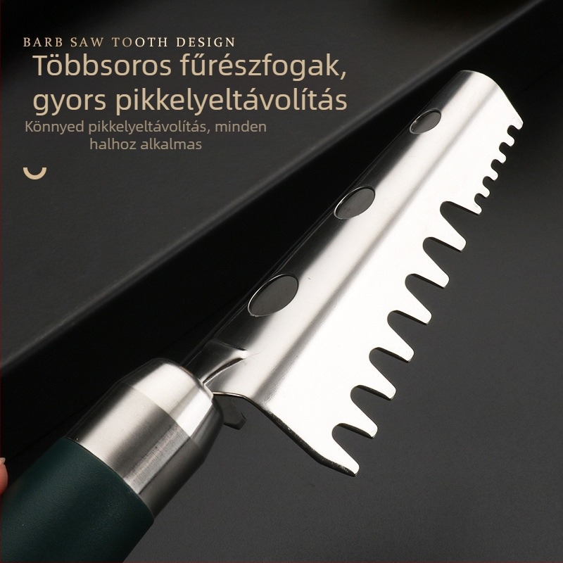 304 rozsdamentes acél halpikkely-eltávolító konyhai eszköz — többfunkciós