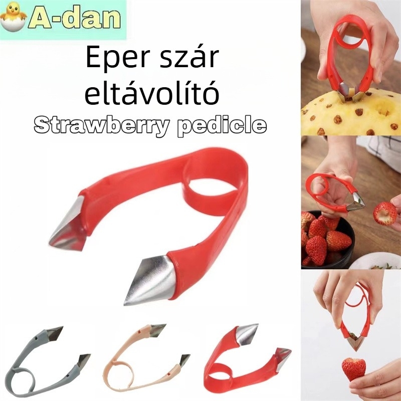 Raktáron konyhai eszköz: eper szárhúzó, kettős használatú eperfogó, paradicsommaghúzó, ananász szem eltávolító