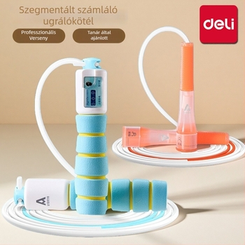 Deli Angnet szegmentált számoló ugrókötél diákok számára, sportfelszerelés, edzés és verseny, hosszúság 2,8 m