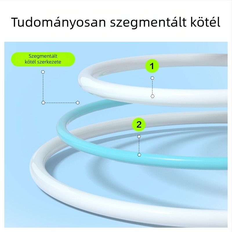 Deli Angnet szegmentált számoló ugrókötél diákok számára, sportfelszerelés, edzés és verseny, hosszúság 2,8 m
