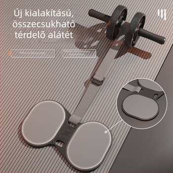 Kétkerekes hasi roller készlet, csendes, csúszásmentes, a hasi zsír csökkentésére és a hasizmok edzésére