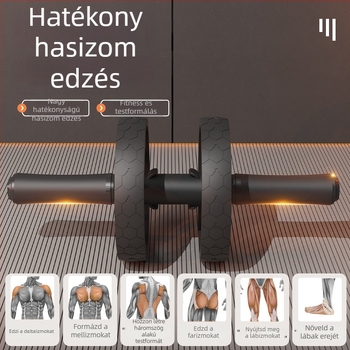 Kétkerekes hasi roller készlet, csendes, csúszásmentes, a hasi zsír csökkentésére és a hasizmok edzésére