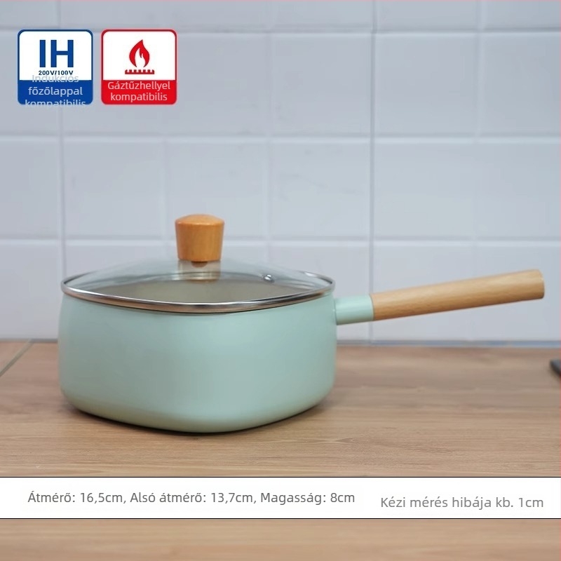 Négyszögletes, kis tejes edény, tapadásmentes felülettel, ideális tésztákhoz és gyors ételekhez
