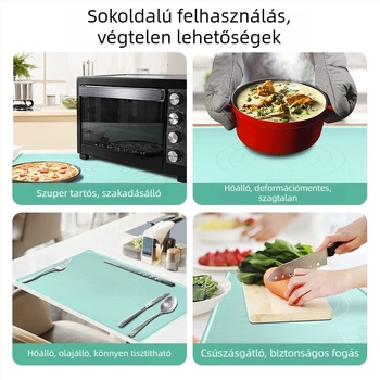 Szilikon tészta dagasztó alátét – csúszásmentes, megnövelt vastagságú, élelmiszerbiztonságú, otthoni konyhába és sütéshez