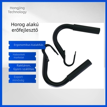 Acél fogóerősítő edző felhúzáshoz, húzáshoz és hátedzéshez — fekete pár