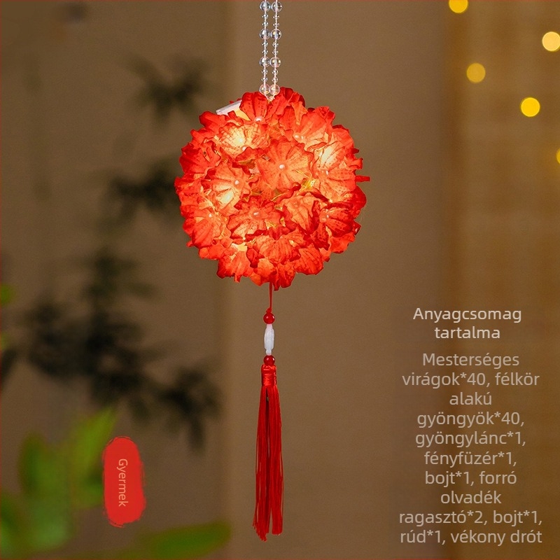 DIY hortenzia lámpás készlet – kézzel készített nyuszilámpás világító, ősi stílus