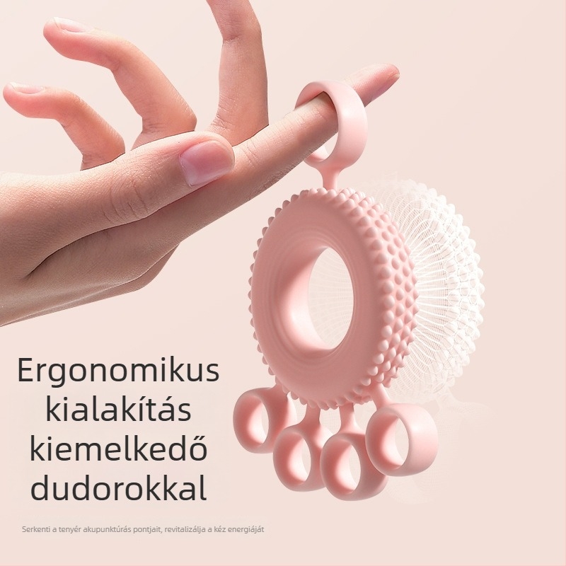 Silikon ötujjas fogóedző edzésre és rehabilitációra, ujjak korrigáló és csuklófeszítő eszköz