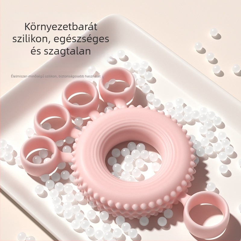 Silikon ötujjas fogóedző edzésre és rehabilitációra, ujjak korrigáló és csuklófeszítő eszköz