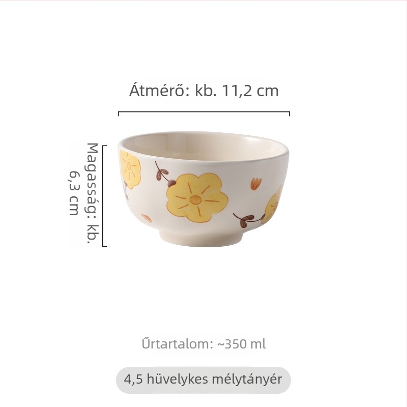 Krémszínű porcelán étkészlet vidéki virágmintával, kézzel formázott textúrákkal, otthoni használatra, tányérok és tálak