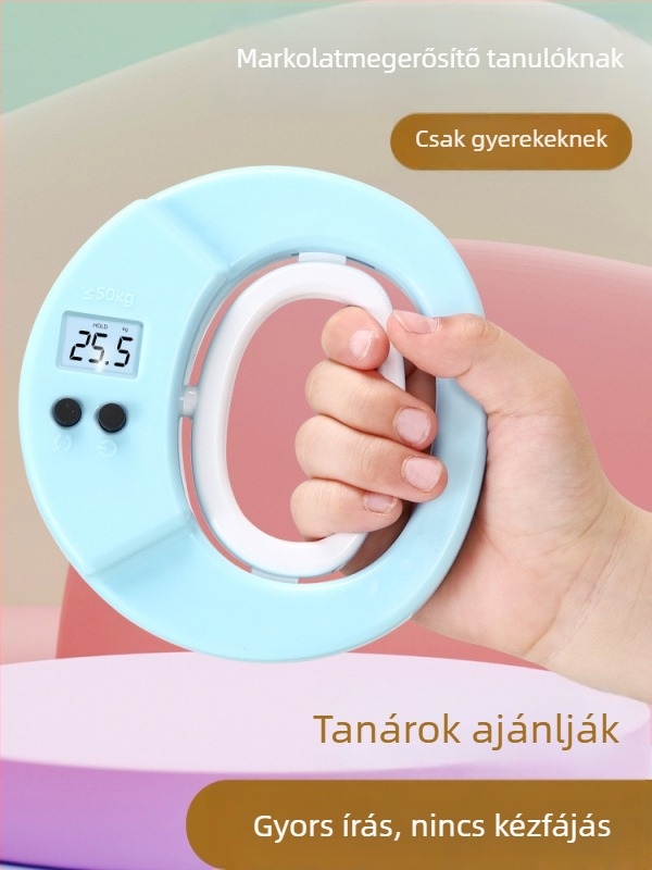 Gyerekeknek szóló elektronikus fogáserő-tréner ujjak erőmérővel, 0–50 kg, ABS