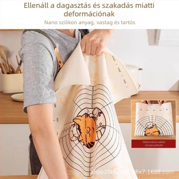 Élelmiszer-minőségű szilikon dagasztómat, vastított, antibakteriális, tapadásmentes, csúszásmentes, konyhai és otthoni sütéshez