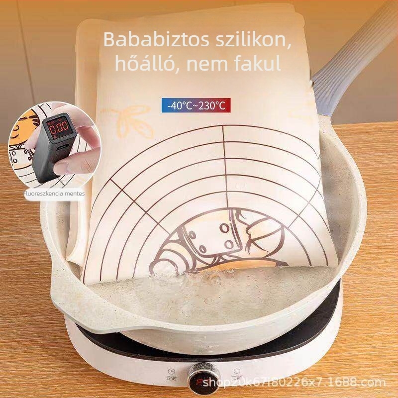 Élelmiszer-minőségű szilikon dagasztómat, vastított, antibakteriális, tapadásmentes, csúszásmentes, konyhai és otthoni sütéshez