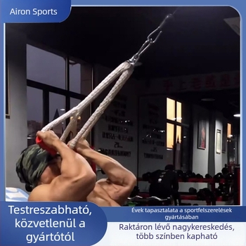 Tricepsz nylon kötél edző – egyenes kartámasz fogantyú a magas és alacsony görgőkhöz, fitnesz kiegészítő