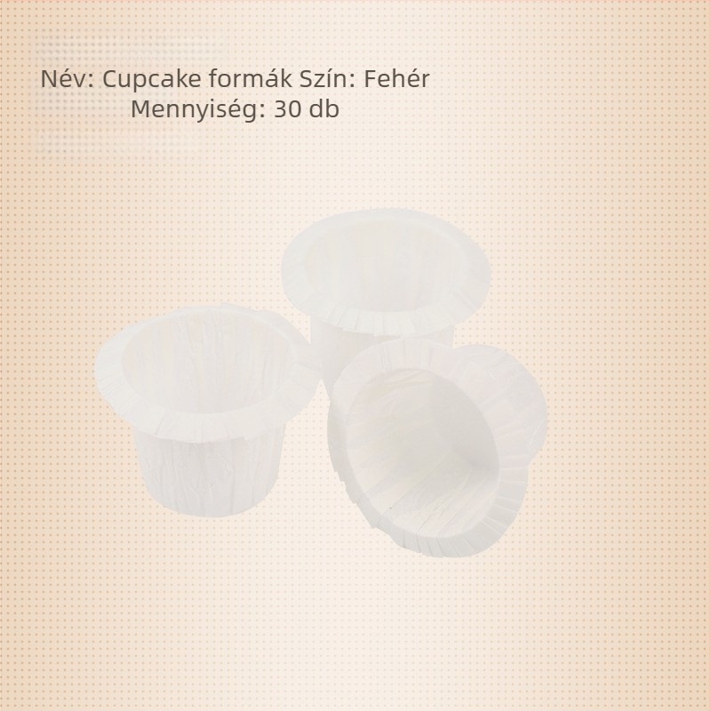 Magas hőmérsékleten ellenálló négyszögletes papírmuffin formák sütéshez, egyszínű, otthoni használatra.