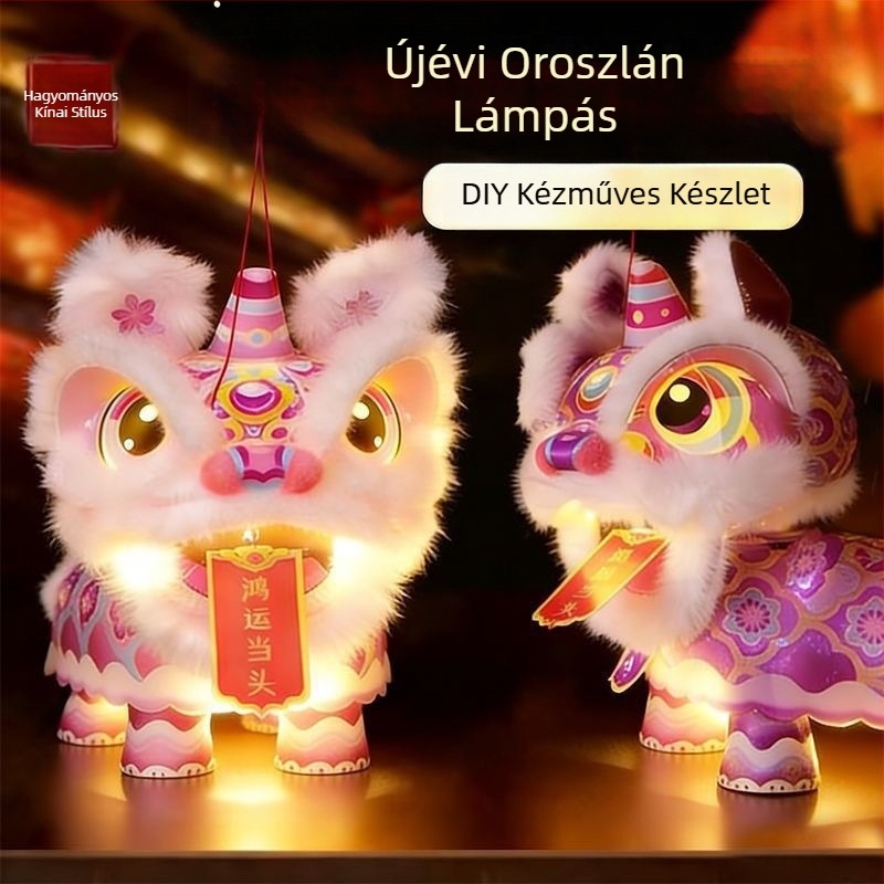 Tavaszi Fesztivál Oroszlán Lámpás — DIY készlet gyermekeknek, óvodának, 2026-os modell